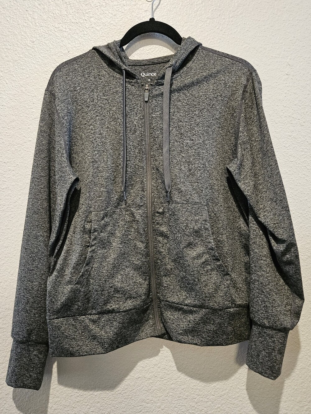 Quince Flowknit Zip Up Hoodie Sweatshirt Size S